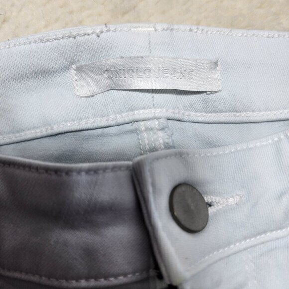 UNIQLO Skinny Jeans Blue Tapered Mid Rise Ultra Stretch Light Wash 12 (30 x 32) - Picture 4 of 8